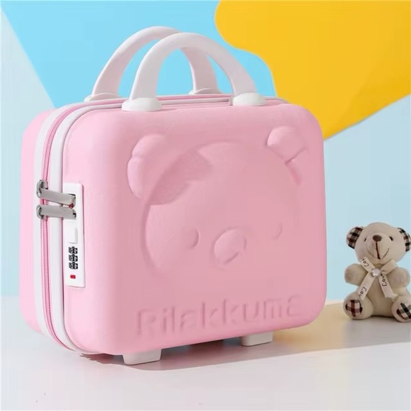 RILAKKUMA Cosmetic Case Suitcase Portable Lock Password Mini Cosmetic Storage - Picture 1 of 14